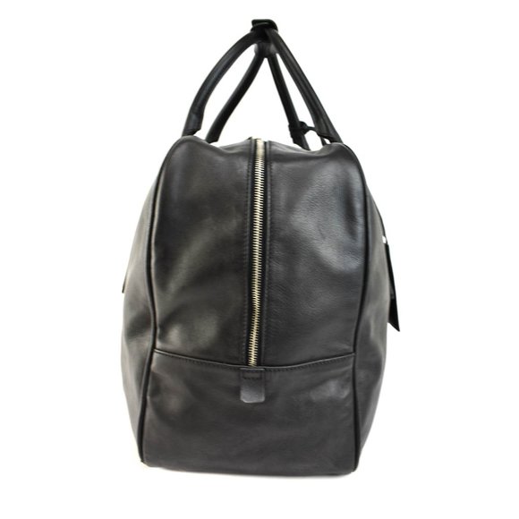 GUCCI: Black, Leather & Logo Duffel/Weekender (vo) - Picture 5 of 12